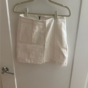 Free People White Mini Pencil Skirt
